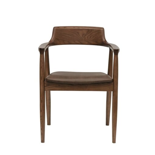 EALING DINING CHAIR – BROWN LEATHER - Image 3