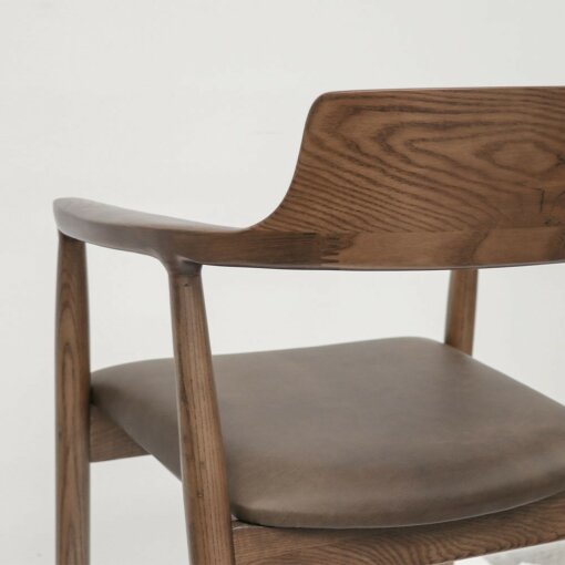 EALING DINING CHAIR – BROWN LEATHER - Image 5