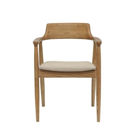 EALING DINING CHAIR – NATURAL LINEN - Image 3