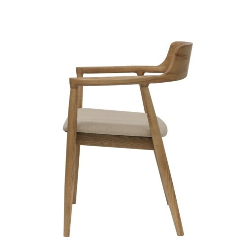 EALING DINING CHAIR – NATURAL LINEN - Image 2