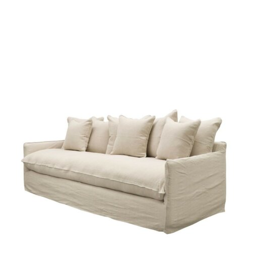 LOTUS SLIPCOVER SOFA 3 SEATER – OATMEAL - Image 2