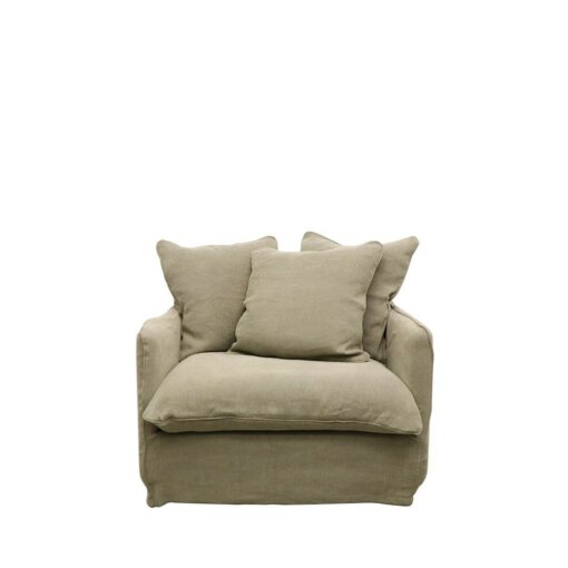 LOTUS SLIPCOVER ARMCHAIR – KHAKI