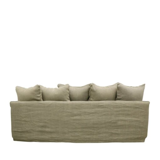 LOTUS SLIPCOVER SOFA 3 SEATER – KHAKI - Image 4