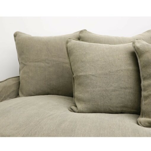 LOTUS SLIPCOVER SOFA 3 SEATER – KHAKI - Image 5