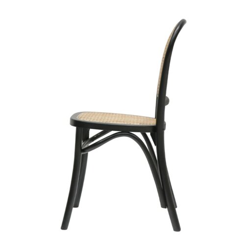 BENTWOOD RATTAN DINING CHAIR – BLACK - Image 4