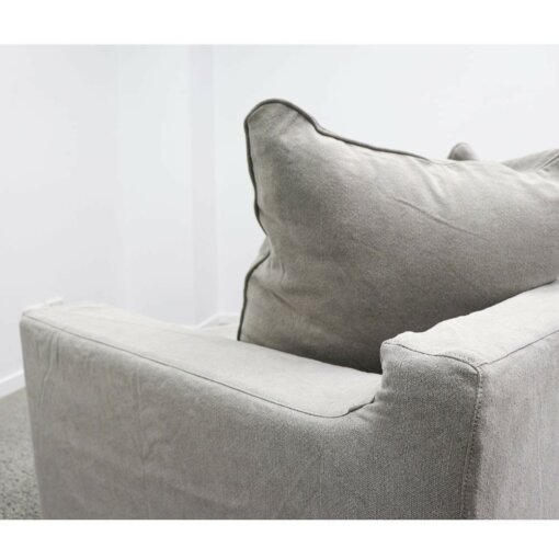 KEELY SLIPCOVER SOFA 2 SEATER – CEMENT - Image 3