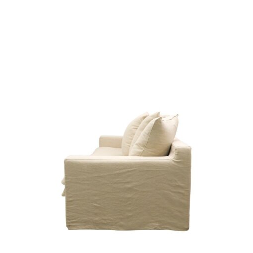 KEELY SLIPCOVER SOFA 2 SEATER – OATMEAL - Image 3