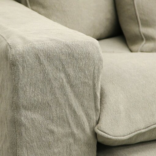 KEELY SLIPCOVER SOFA 3 SEATER – KHAKI - Image 7