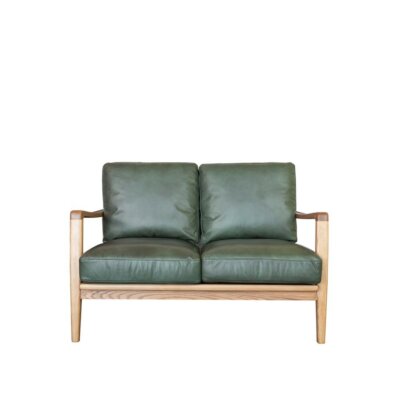 REID GREEN 2 SEATER LEATHER