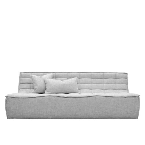 SOHO 3 SEATER MODULAR SOFA SILVER GREY Lounge & Living