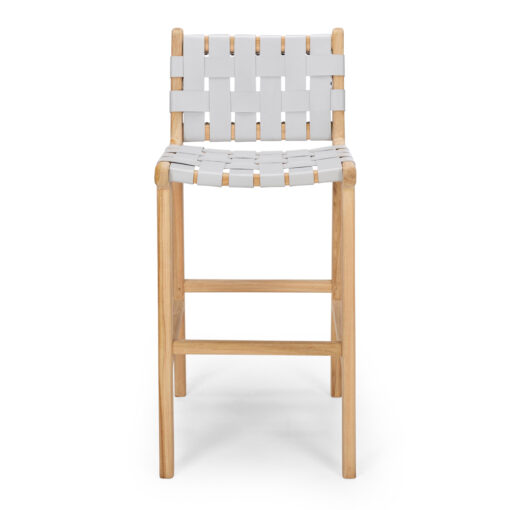 INDO HIGHBACK BAR STOOL DUCK EGG GREY - Image 5