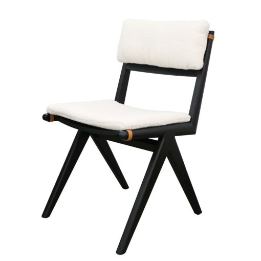 CORTEZ DINING CHAIR WITH REMOVABLE CUSHIONS - BLACK