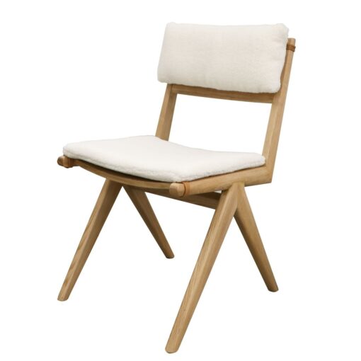 CORTEZ DINING CHAIR WITH REMOVABLE CUSHIONS - NATURAL