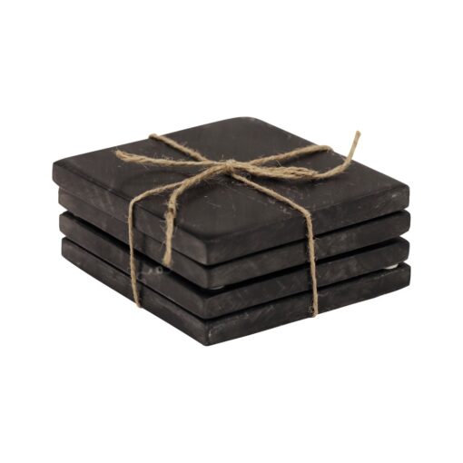 marble black coasters