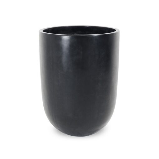 OMAHA BLACK CONCRETE PLANTER - LARGE