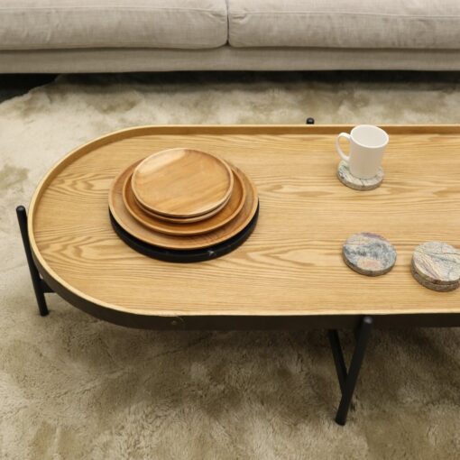 HAYWOOD OVAL COFFEE TABLE - LIGHT ASH - Image 2