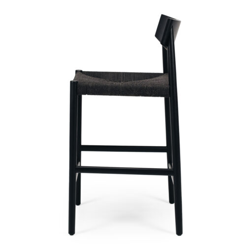 INGRID HIGH BACK BARSTOOL BLACK OAK - Image 4