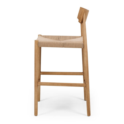 INGRID HIGH BACK BARSTOOL OAK NATURAL ROPE - Image 4