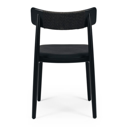 NILES DINING CHAIR BLACK OAK PU - Image 5