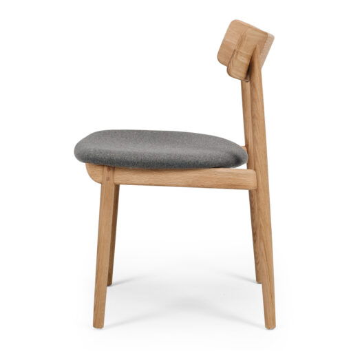 NILES DINING CHAIR NATURAL OAK FABRIC - Image 4