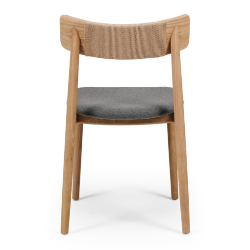 NILES DINING CHAIR NATURAL OAK FABRIC - Image 5