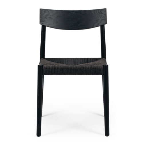 INGRID DINING CHAIR BLACK OAK ROPE - Image 3