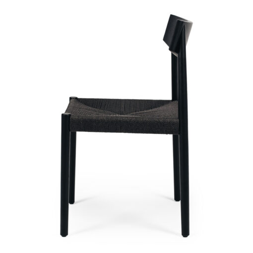 INGRID DINING CHAIR BLACK OAK ROPE - Image 4