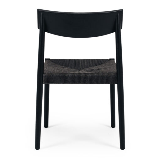 INGRID DINING CHAIR BLACK OAK ROPE - Image 5