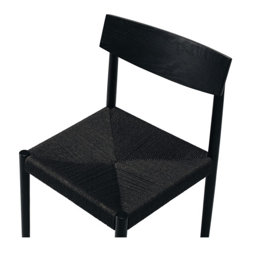 INGRID DINING CHAIR BLACK OAK ROPE - Image 6