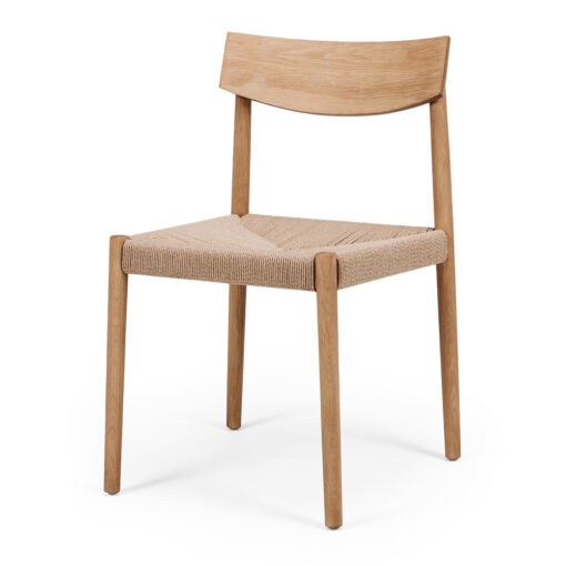 INGRID DINING CHAIR NATUAL OAK ROPE