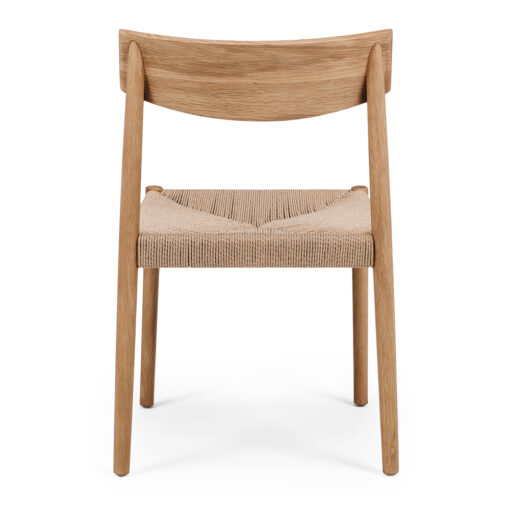 INGRID DINING CHAIR NATUAL OAK ROPE - Image 5