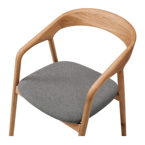 NORA DINING CHAIR NATURAL OAK FABRIC - Image 6