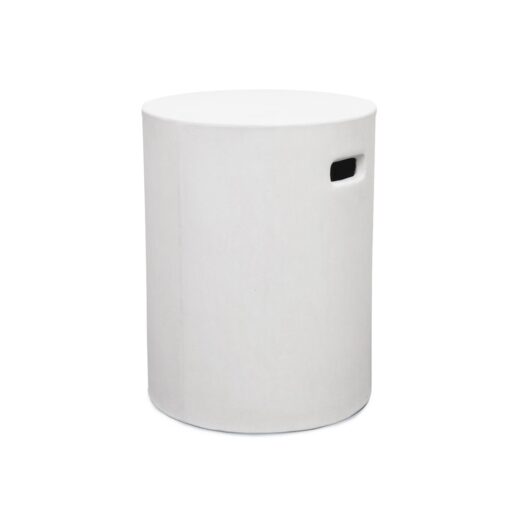 WHITE CONCRETE PIPE SIDE TABLE / STOOL