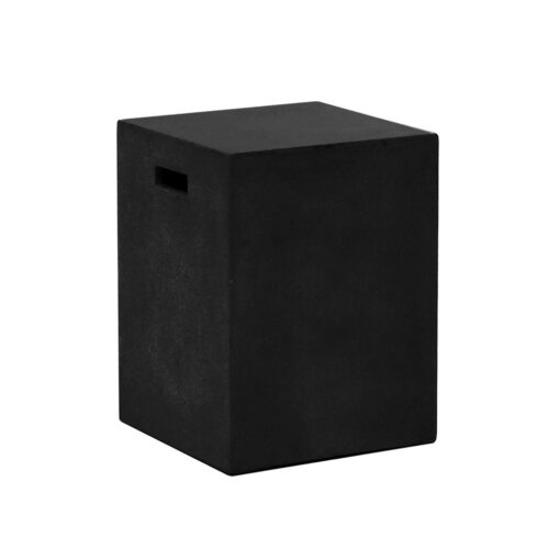 RECTANGLE CONCRETE STOOL / SIDE TABLE BLACK