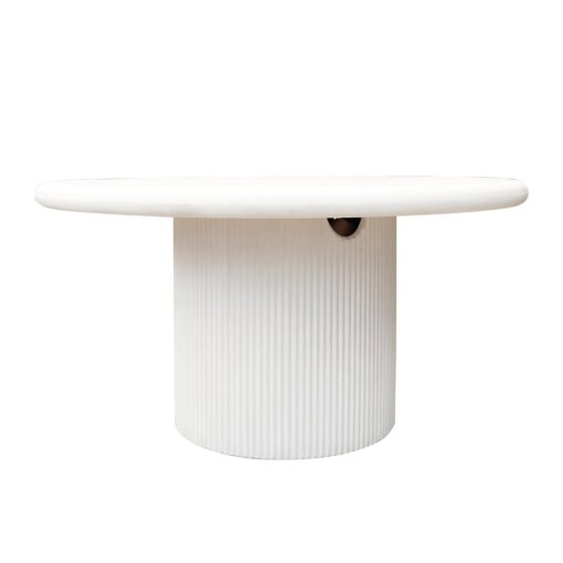 PATRAS ROUND CONCRETE TABLE WHITE - 150CM