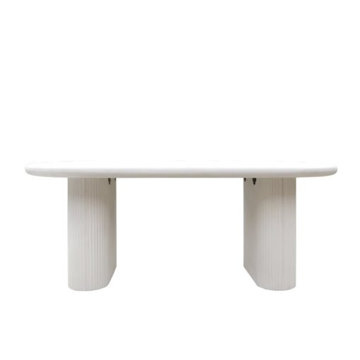 SOLONA WHITE CONCRETE DINING TABLE