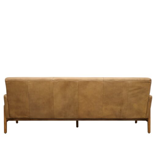 SAWYER 3 SEATER SOFA - TAN LEATHER - Image 5