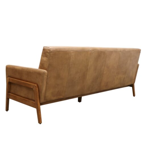 SAWYER 3 SEATER SOFA - TAN LEATHER - Image 4