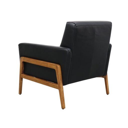 SAWYER ARMCHAIR - BLACK LEATHER - Image 2