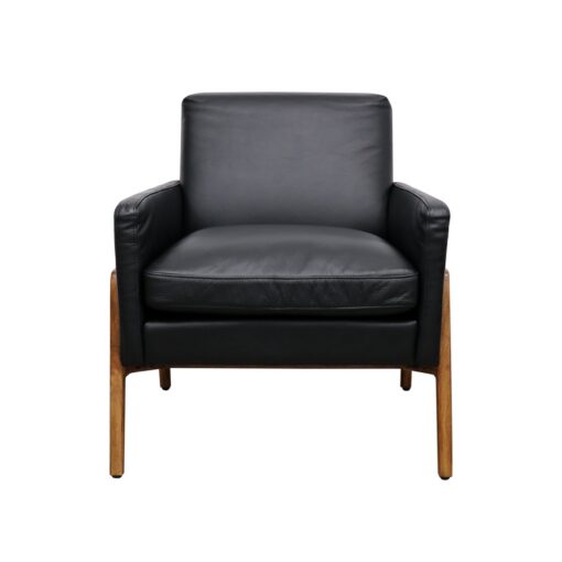 SAWYER ARMCHAIR - BLACK LEATHER - Image 4