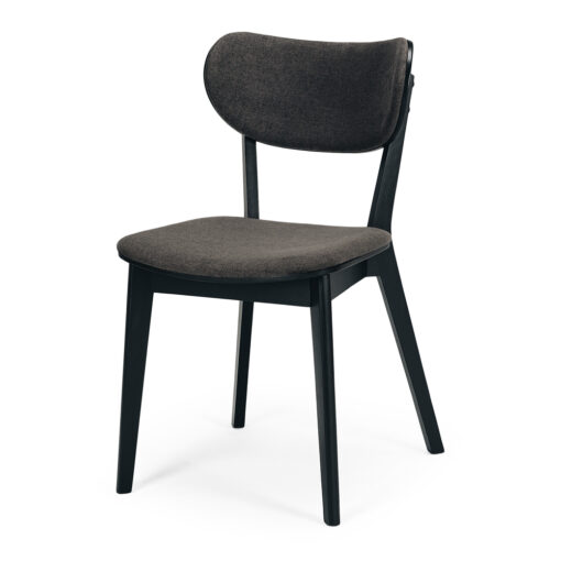 Arc oak dining chair black