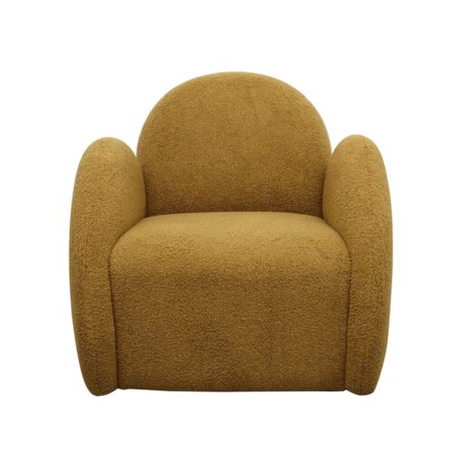 SNUGG SWIVEL ARMCHAIR - MUSTARD SHEARLING - Image 6