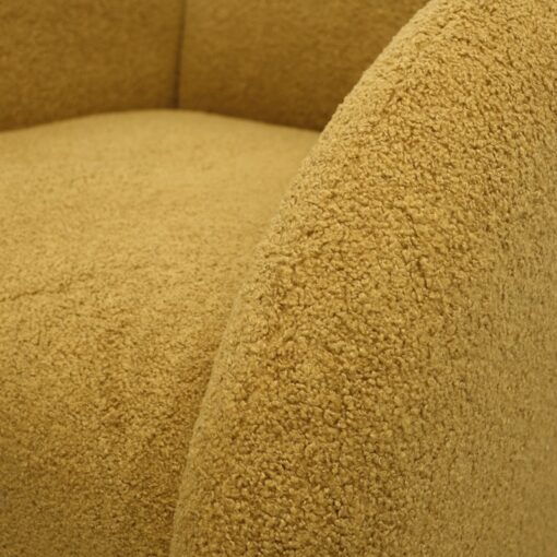 SNUGG SWIVEL ARMCHAIR - MUSTARD SHEARLING - Image 4