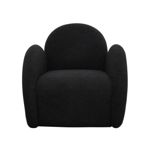 SNUGG SWIVEL ARMCHAIR - BLACK SHEARLING - Image 6