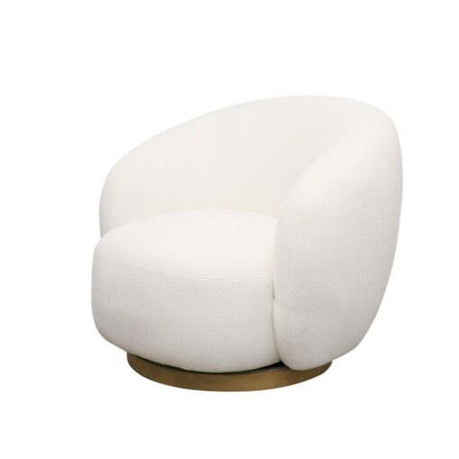 ARAN SWIVEL CHAIR - CREAM - Image 4