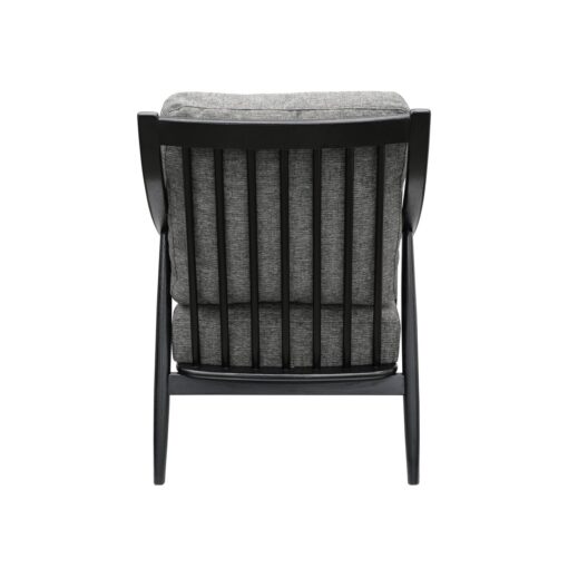 GREER OAK ARMCHAIR DARK GREY WITH BLACK FRAME - Image 5