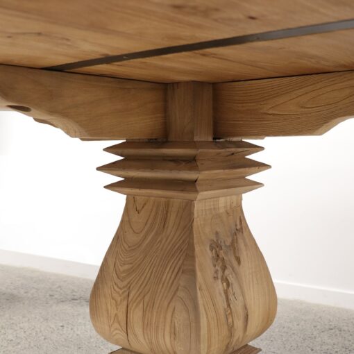 MULHOUSE ROUND ELM DINING TABLE - 120CM - Image 3