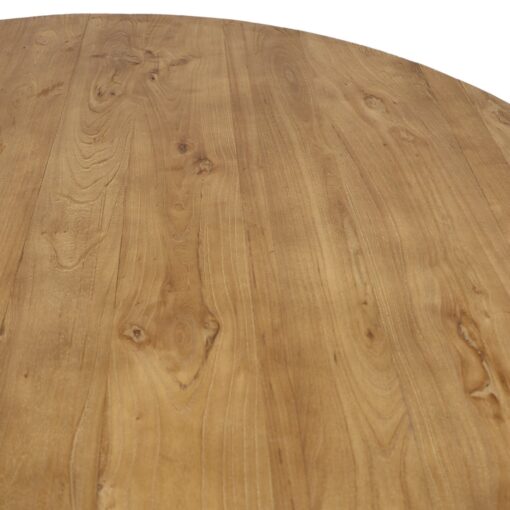 MULHOUSE ROUND ELM DINING TABLE - 120CM - Image 7