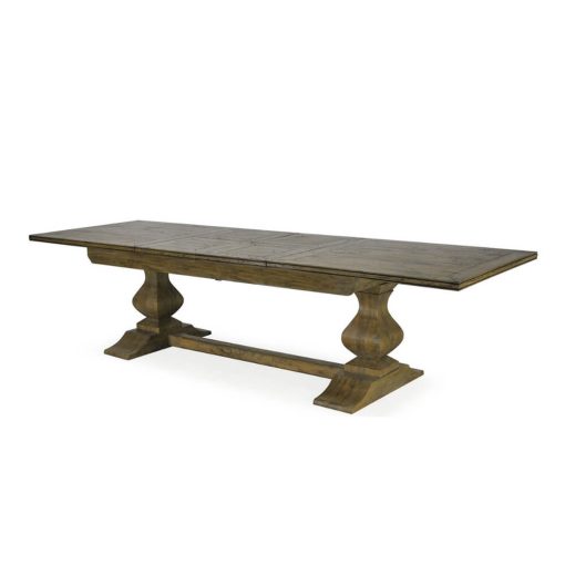 BOSQUET PEDASTAL DOUBLE EXT TABLE RUSTIC VINTAGE