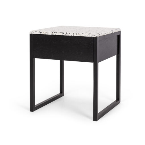 AVALON BLACK OAK SIDE TABLE TERRAZZO TOP - Image 2